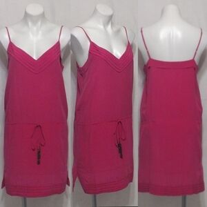 New Vix Paula Hermanny Silk Sheath Dress Large Elegant Chic Cocktail Party